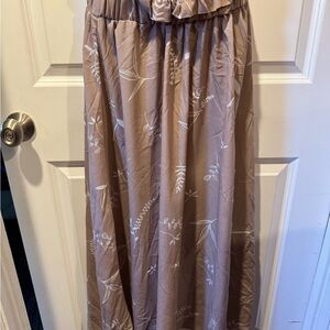 SHEIN Tan Floral Maxi Skirt